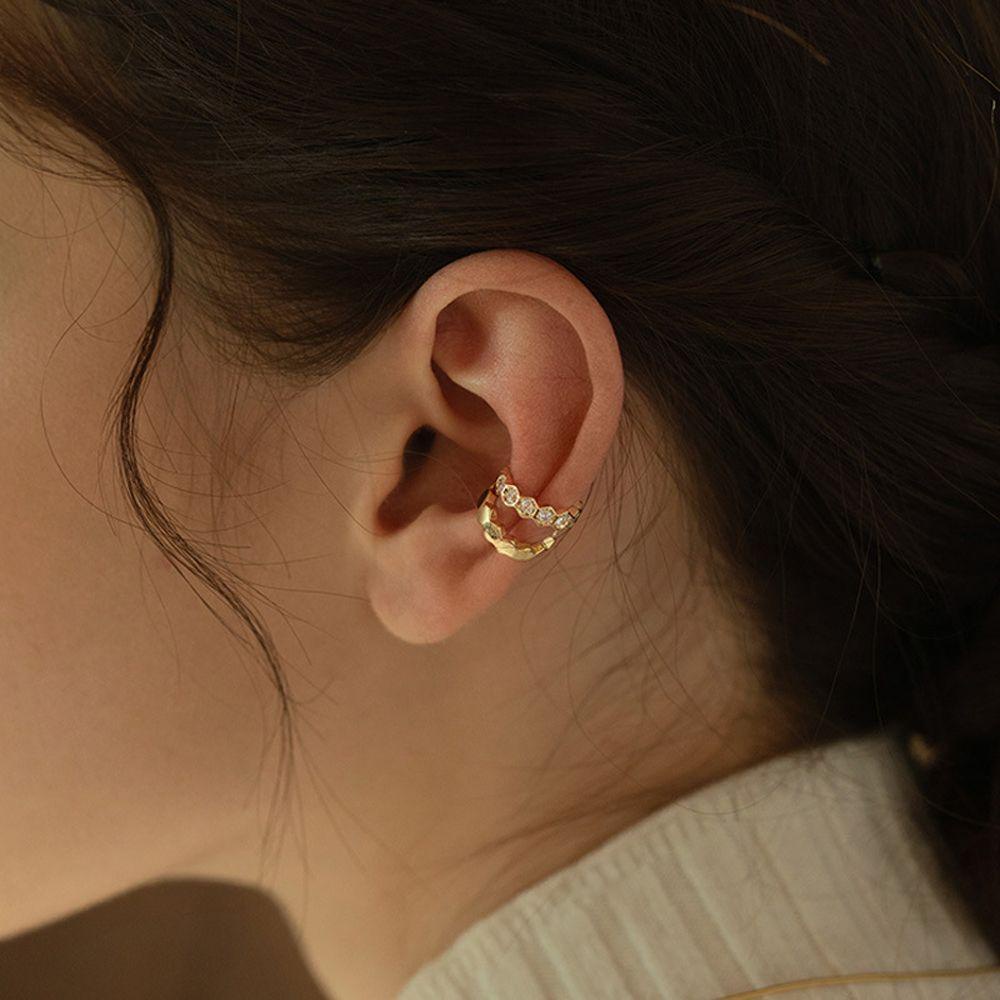 Khuyên Tai Mạ Bạc 925 Không Đối Xứng Thời Trang VANES1 Dành Cho Nữ|Khuyên Kẹp Sụn Tai Kim Loại Cá Tính