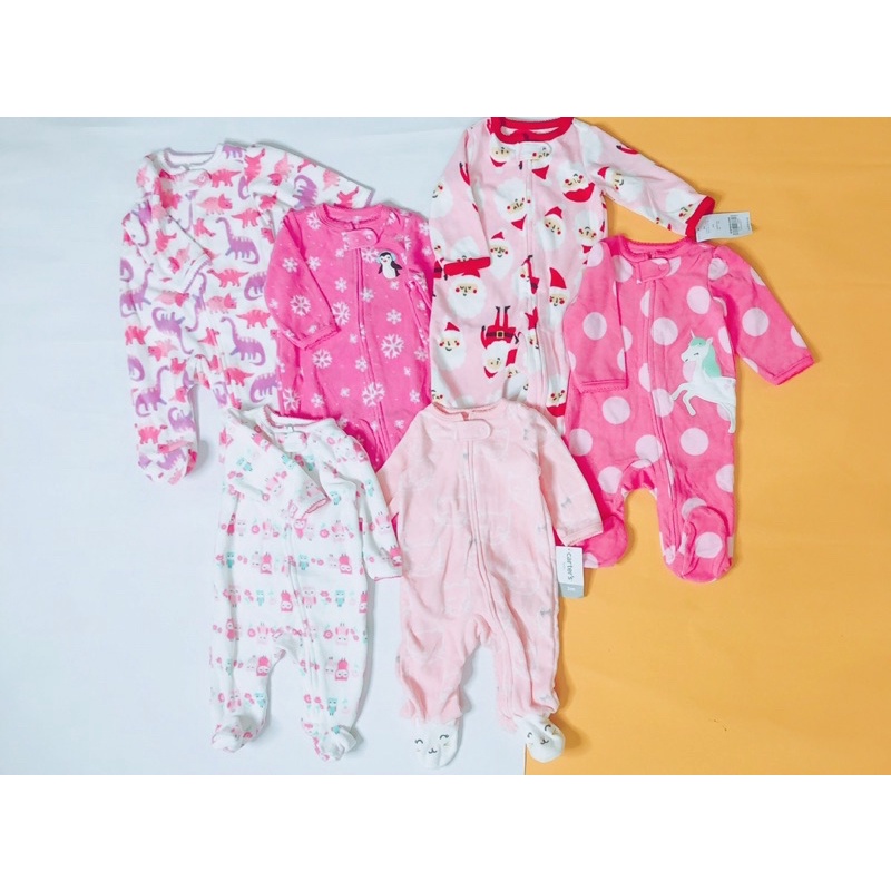 [Sleepsuit] Body liền chất liệu nỉ bông cho bé trai bé gái từ sơ sinh đến 24 tháng