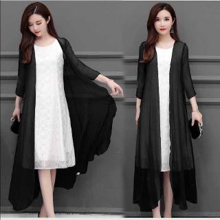 Áo Khoác Chiffon Mỏng Dáng Dài Chống Nắng Tia Uv