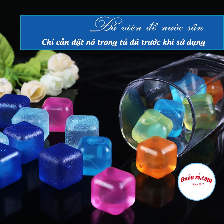 Set 6 viên đá nhựa lạnh tiện dụng nhiều hình, nhiều màu sắc đẹp mắt _01277_Buonrecom