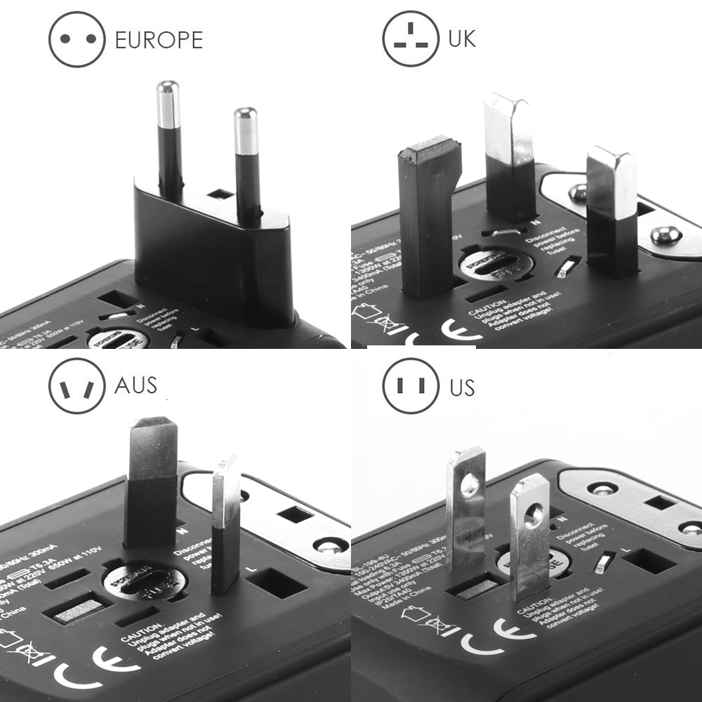 Bộ Sạc 4 Cổng Usb 100-240 2.4a Tiện Dụng Cho Du Lịch