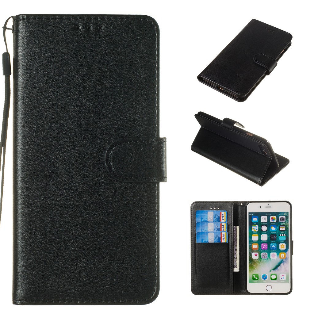 Bao nắp gập chất da trơn màu cho điện thoại iPhone 5 5s se 6 6s 7 8 Plus | BigBuy360 - bigbuy360.vn