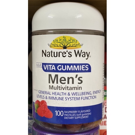 Kẹo dẽo bổ sung Vitamin và khoáng chất Nature's Way Men's Multi - Vitamin Vita Gummies 100 viên của Úc - dành cho NAM