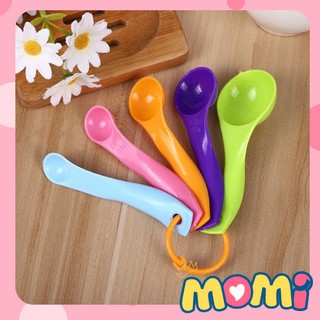 Bộ thìa đong, muỗng đong nhà bếp 5 món (set 5 cái), thìa đo lường, định lượng bột, sữa, thuốc, gia vị bằng nhựa an toàn