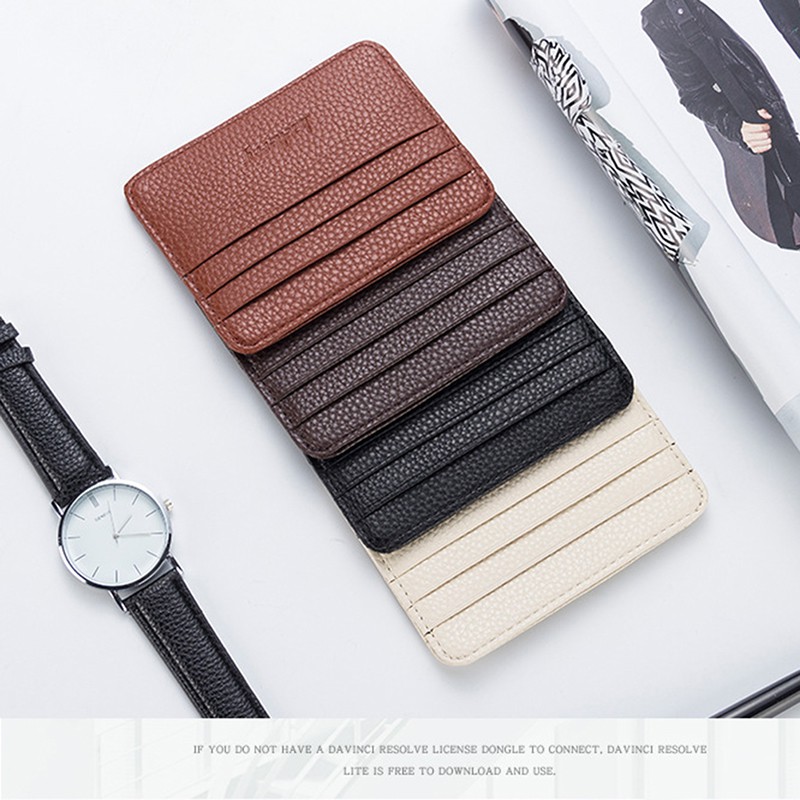 {onsalezone} Mens Leather Card Slim Bank Credit Card ID Card Holder Case Bag Wallet Holder adover