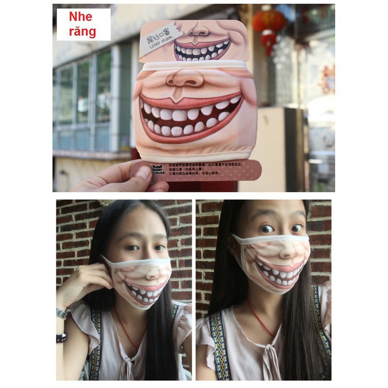 Khẩu trang 3D hài hước