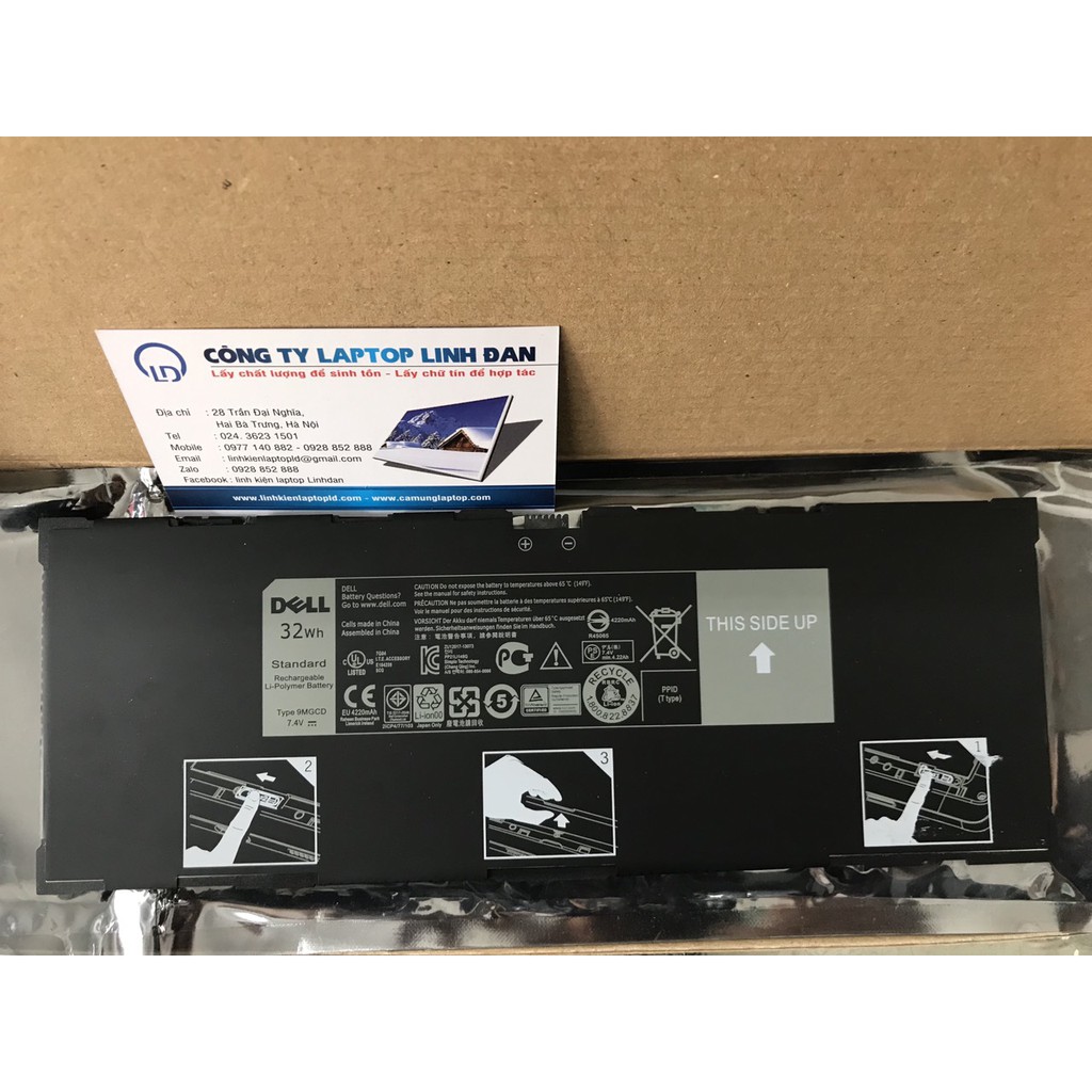Pin Dell Venue 11 Pro 5130 T06G 9MGCD Battery 32Wh