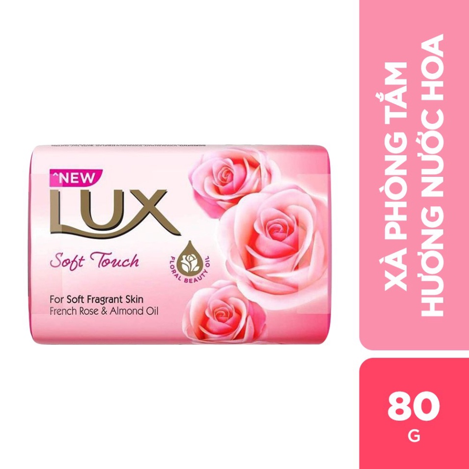 Combo 3 Xà phòng tắm hương nước hoa Lux Hồng Soft (80gx3)