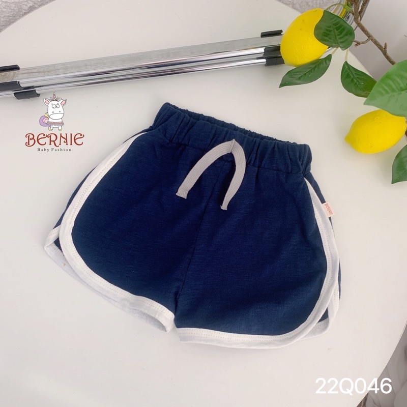 Quần Sooc bé trai bé gái Bernie phối viền 8 màu chất cotton cho bé từ 8-22kg-22Q046