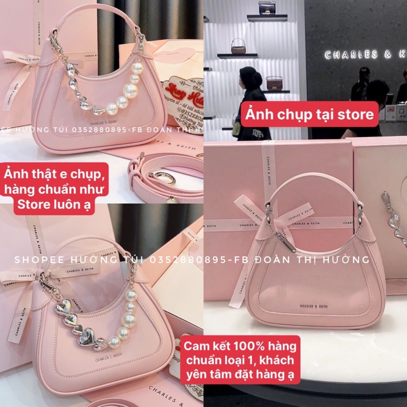 Túi kẹp nách hồng mẫu mới size 20 có hộp