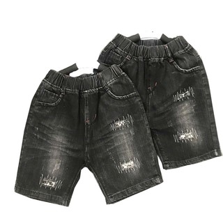 Quần jean bò lửng xước mèo cào cho bé trai 2-5 tuổi