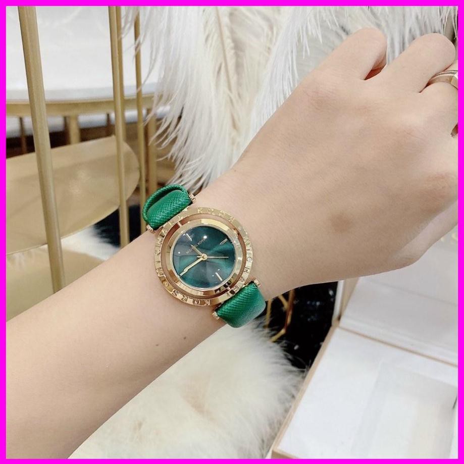 Đồng hồ nữ Michael kors MK360 dây da cao cấp, mặt xoay -Đồng hồ MK mặt xoay