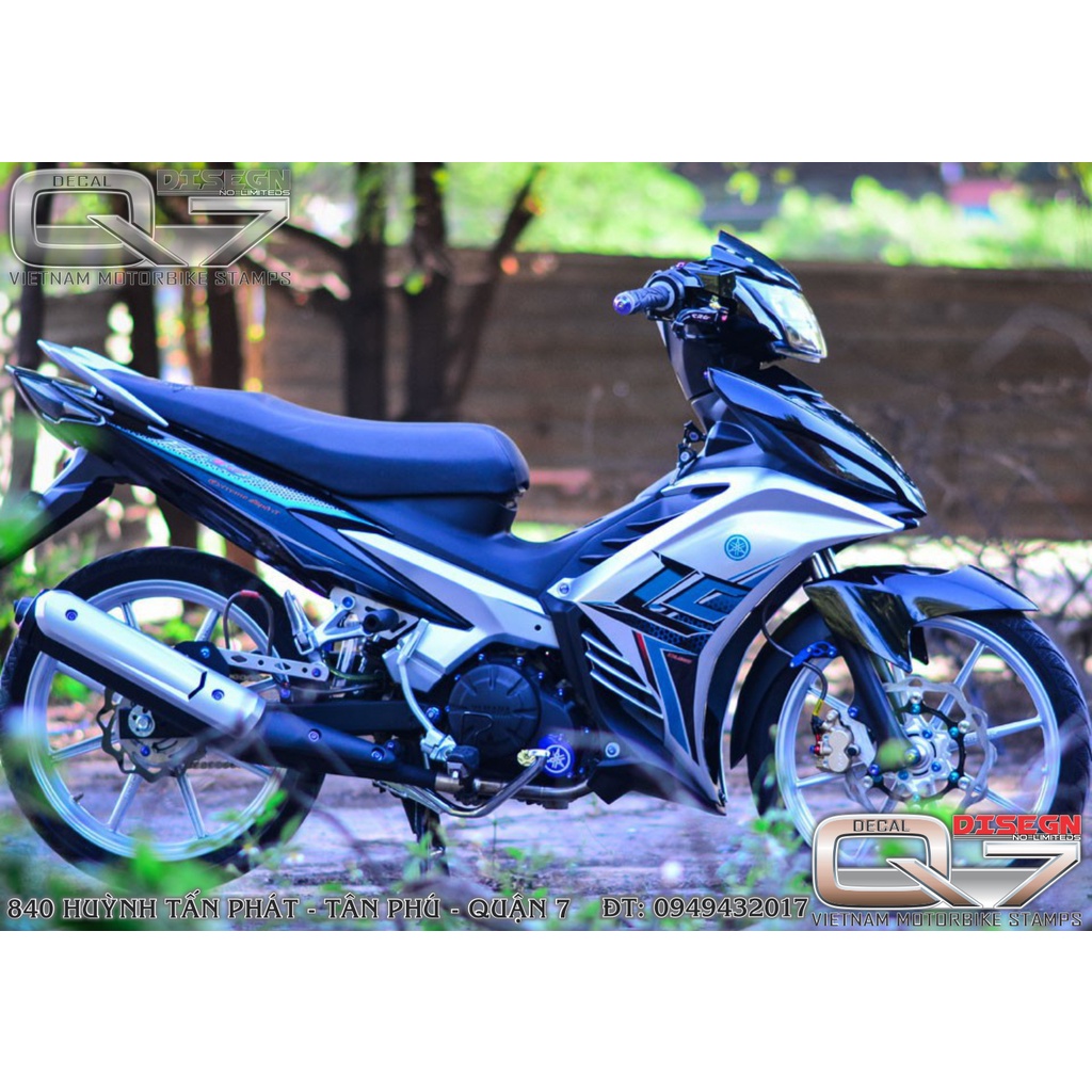 TEM RỜI EXCITER 2011 XANH BẠC ĐEN