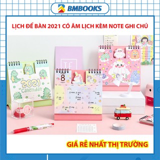 Lịch để bàn 2021 kèm note ghi chú tiện lợi dễ dàng - lịch 2021 siêu dễ thương giá cực rẻ