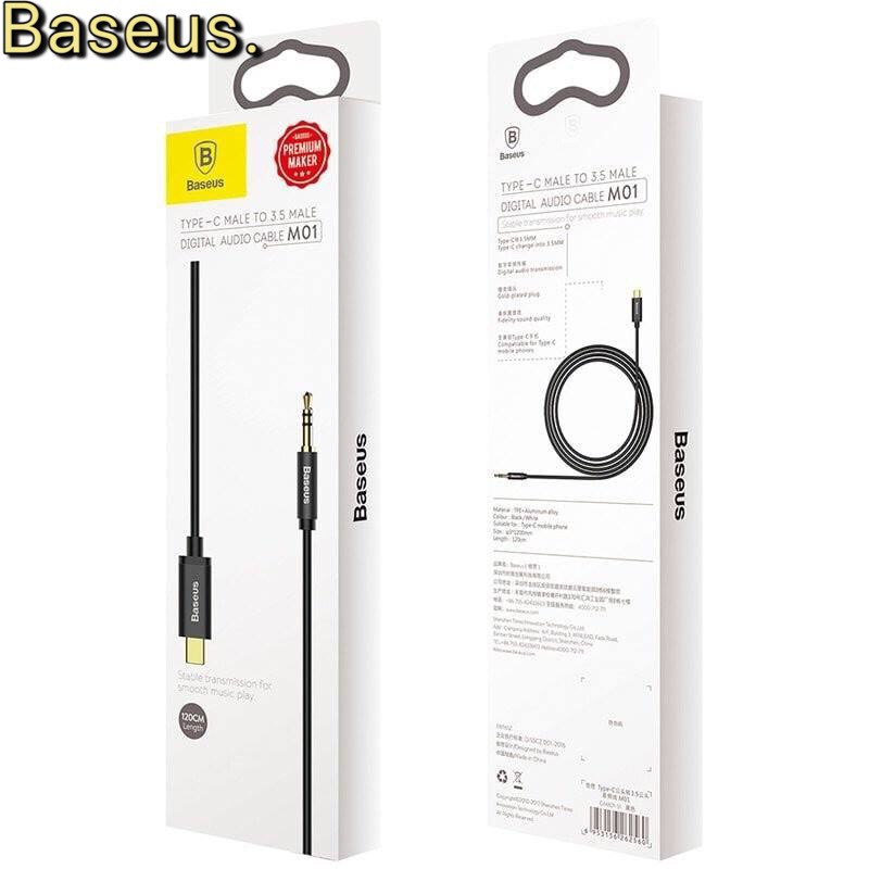 Cáp chuyển đổi type C sang jack 3.5 Baseus Cable Yiven Type-C male To 3.5 male Audio Cable M01