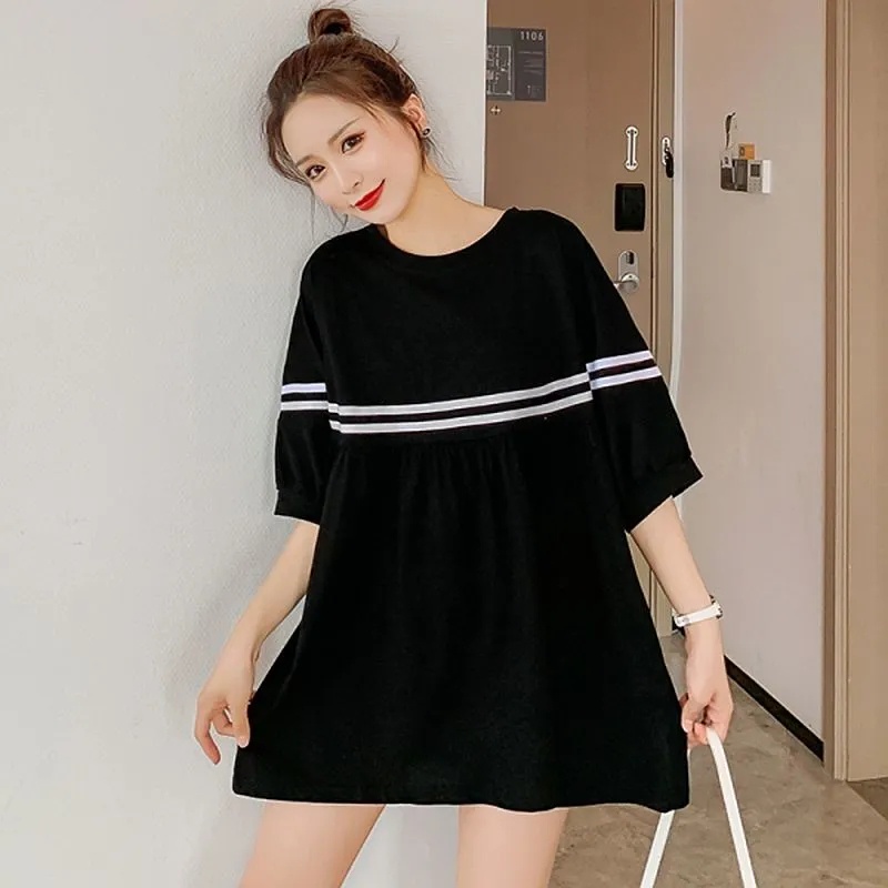 Áo Thun Nữ Cổ Tròn Tay Ngắn Dáng Rộng Thời Trang Mùa Hè C8681 40-150KG