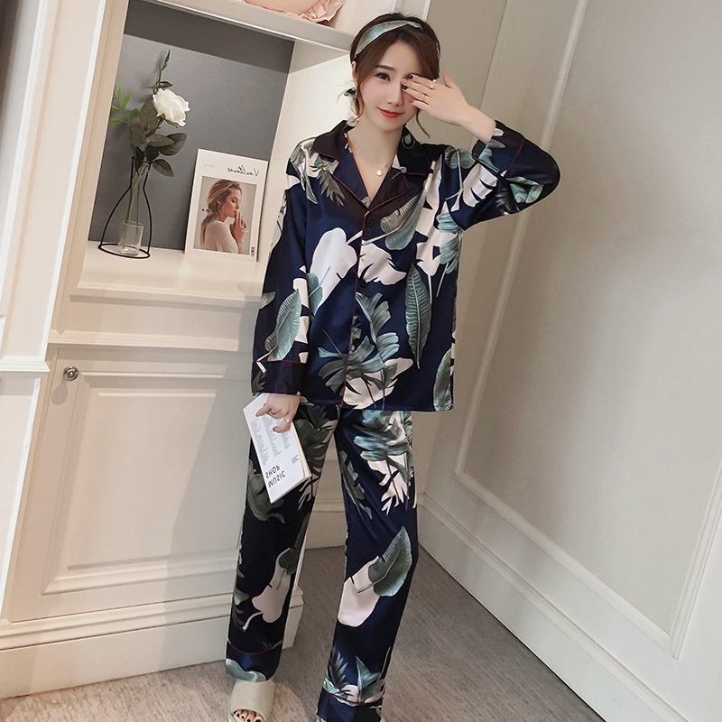 Bộ Đồ Ngủ Pijama Dài Tay Vải Phi Bóng Size M-5Xl