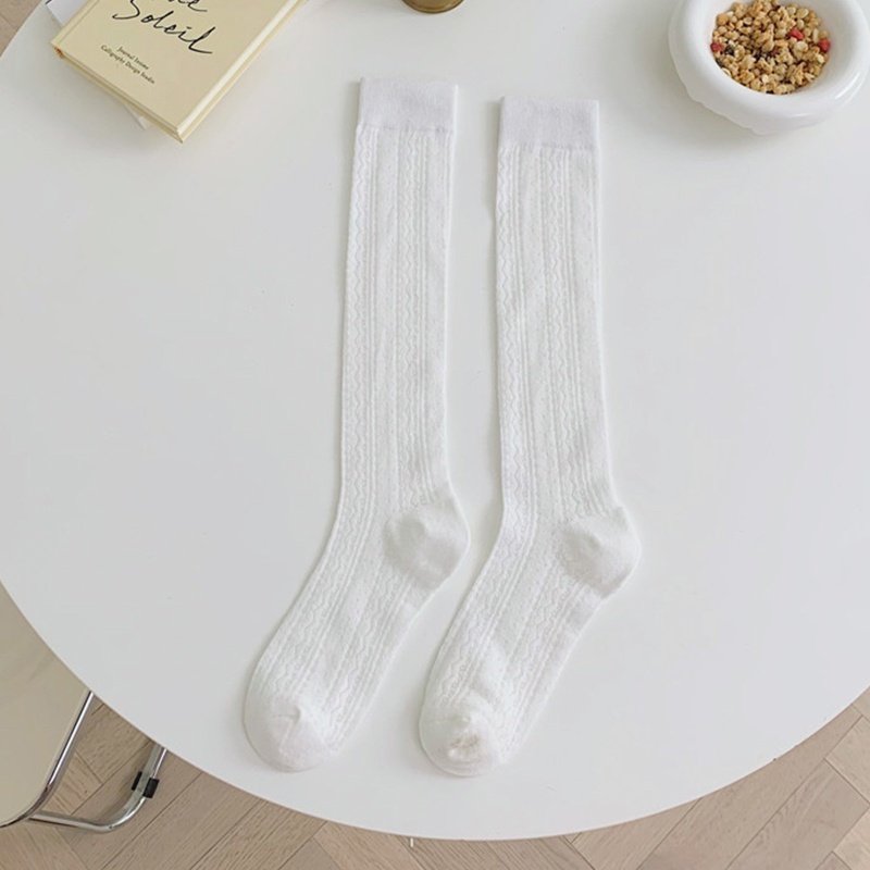 Xixi Vớ Lưới Mỏng Màu Trơn Cổ Cao Đến Đầu Gối In Họa Tiết Lá Cây Thời Trang Mùa Hè Cho Nữ