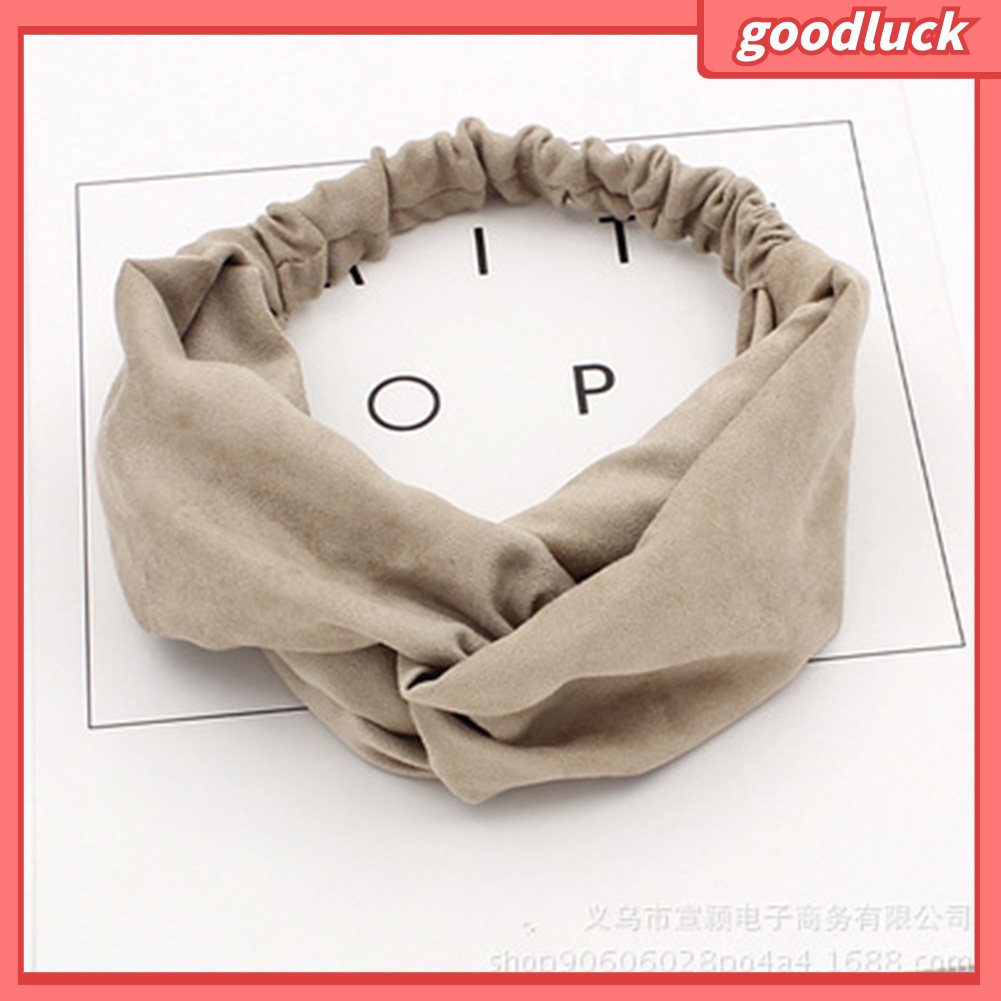 Băng Đô Vải Màu Trơn Xinh Xắn Cho Nữ