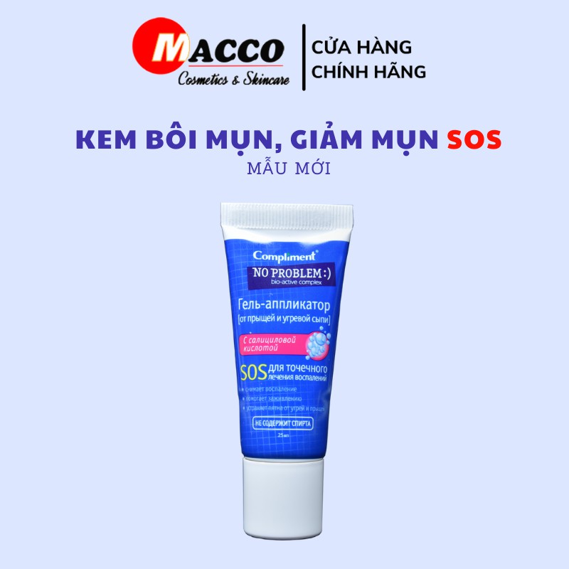 Kem SOS Compliment No Problem dành cho Da Mụn - Giảm Mụn Trứng Cá, Mụ.n Bọc, Mủ