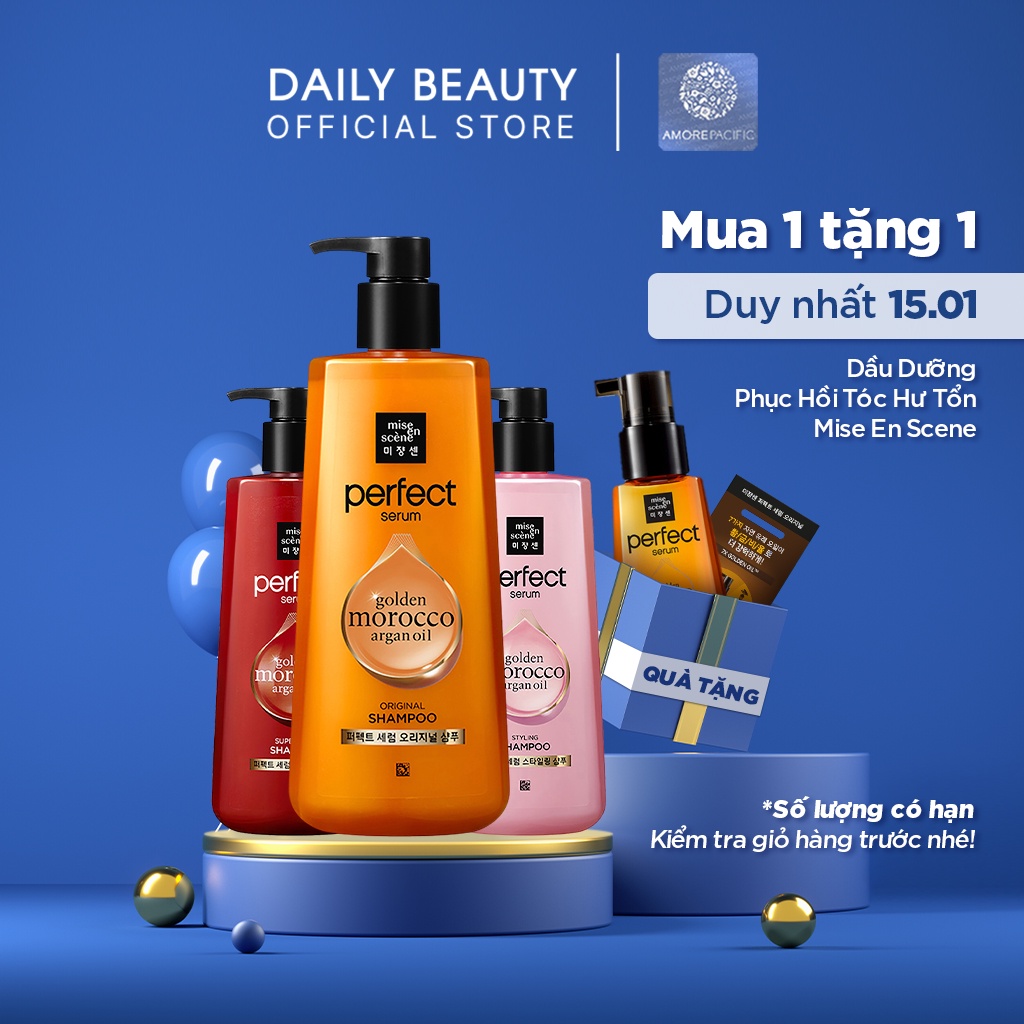 [Mã FMCGMALL -8% đơn 250k] Dầu Gội Mise En Scene Perfect Serum Shampoo 680ml