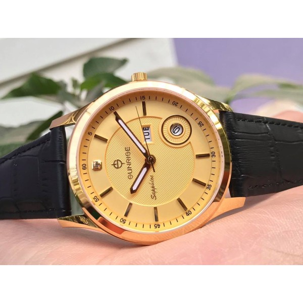 Đồng Hồ Nam Sunrise DM784SWA  Chính Hãng Full Box Mặt Kính Sapphire Chống Xước - Chống Nước- Dây Da | BigBuy360 - bigbuy360.vn