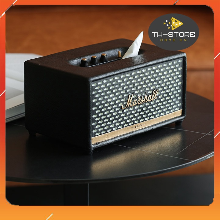 Hộp đựng giấy ăn Marshall 20cm - Decor phòng khách , trang trí bàn làm việc , TH Store