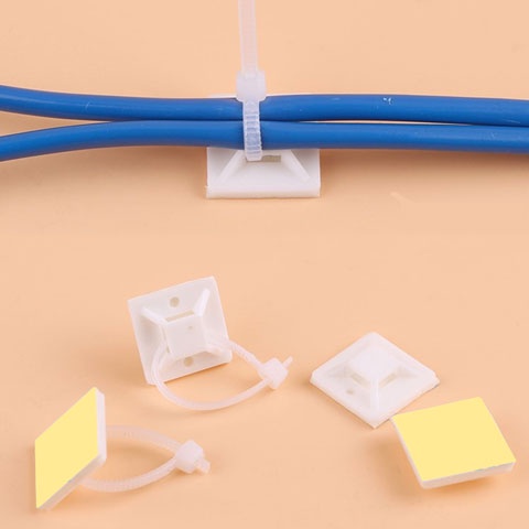 100PCS / giá đỡ đế giá đỡ cáp tự dính giá đỡ dây buộc giá đỡ tường kẹp đế kẹp