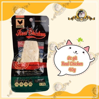 Ức gà hấp ăn liền dành cho chó mèo Real Chicken 40g