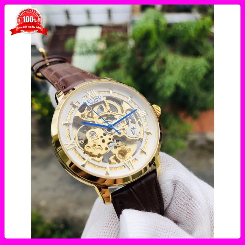 Đồng Hồ Cơ nam BiYINO  CƠ DÂY DA CAO CẤP lộ máy CHÍNH HÃNG (TẶNG KÈM HỘP) [ Đồng Hồ Nam Cao Cấp] | BigBuy360 - bigbuy360.vn