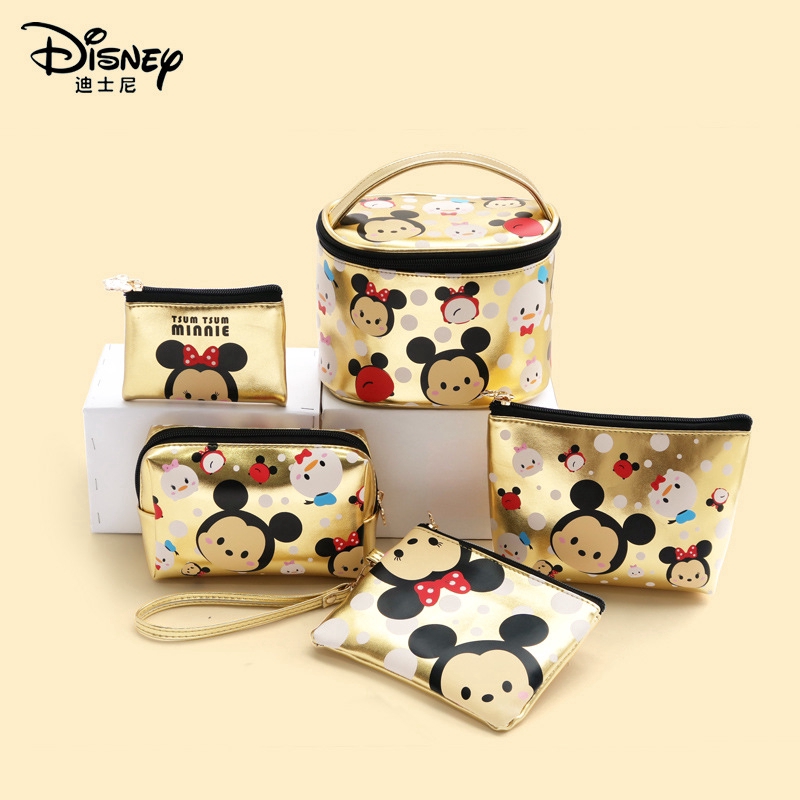 Túi đựng mỹ phẩm trang điểm đa năng in hình Mickey Minnie của Disney thời trang chính hãng