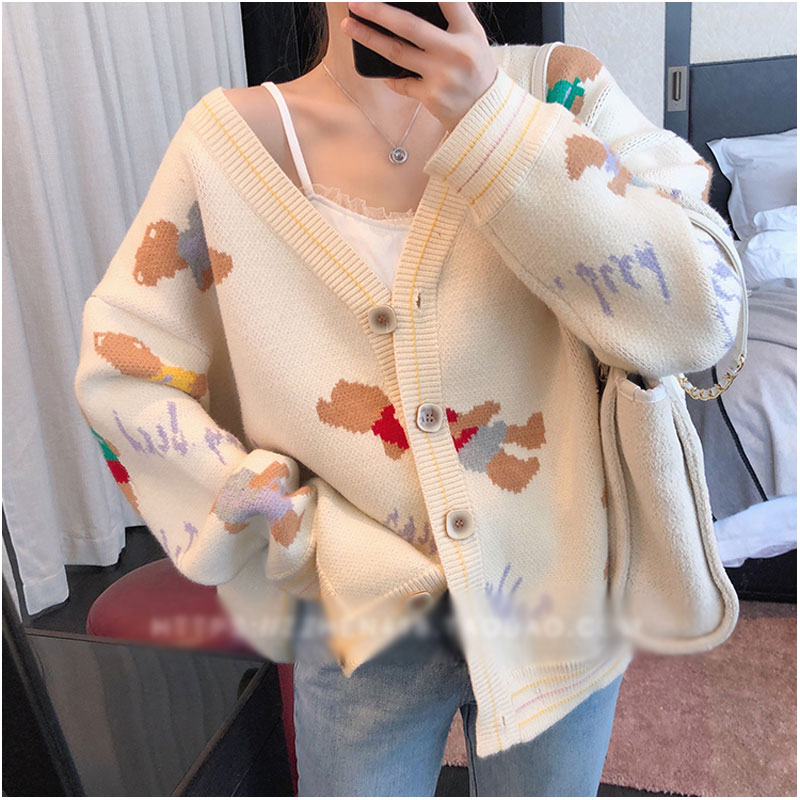 Áo Khoác Cardigan Dệt Kim Cổ V Thời Trang Cho Nữ | BigBuy360 - bigbuy360.vn