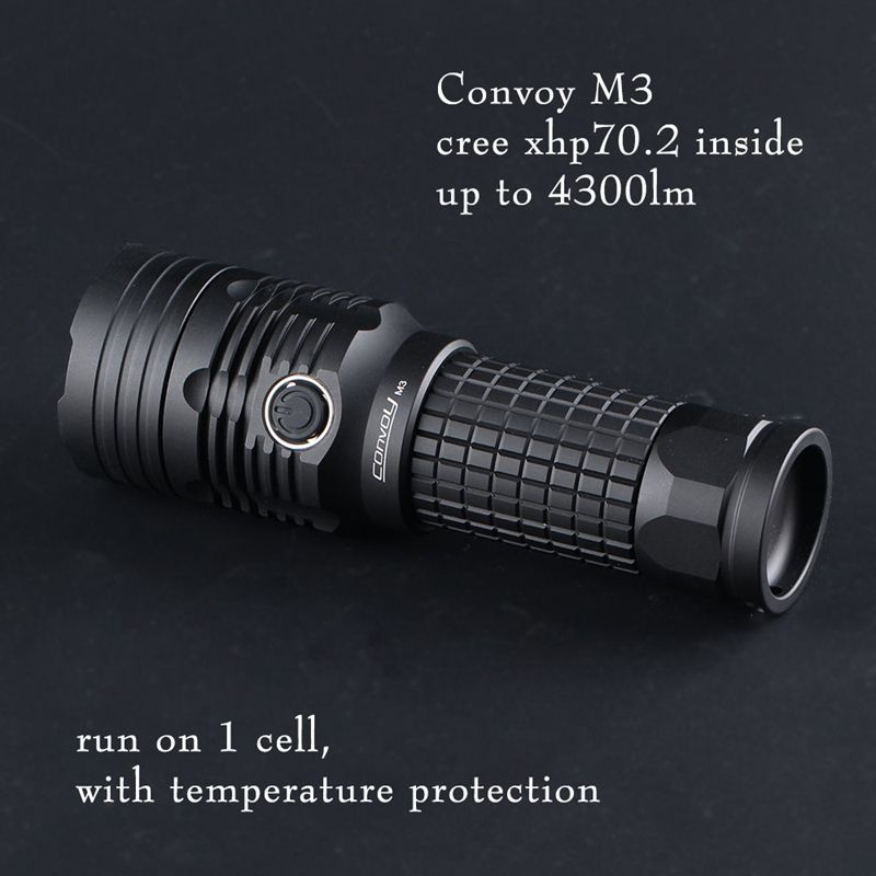 CREE Đèn Pin Convoy M3 xhp70.2 LED 4300lm Pin 26650