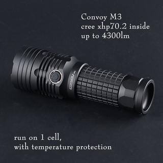 Cree đèn pin convoy m3 xhp70.2 led 4300lm pin 26650