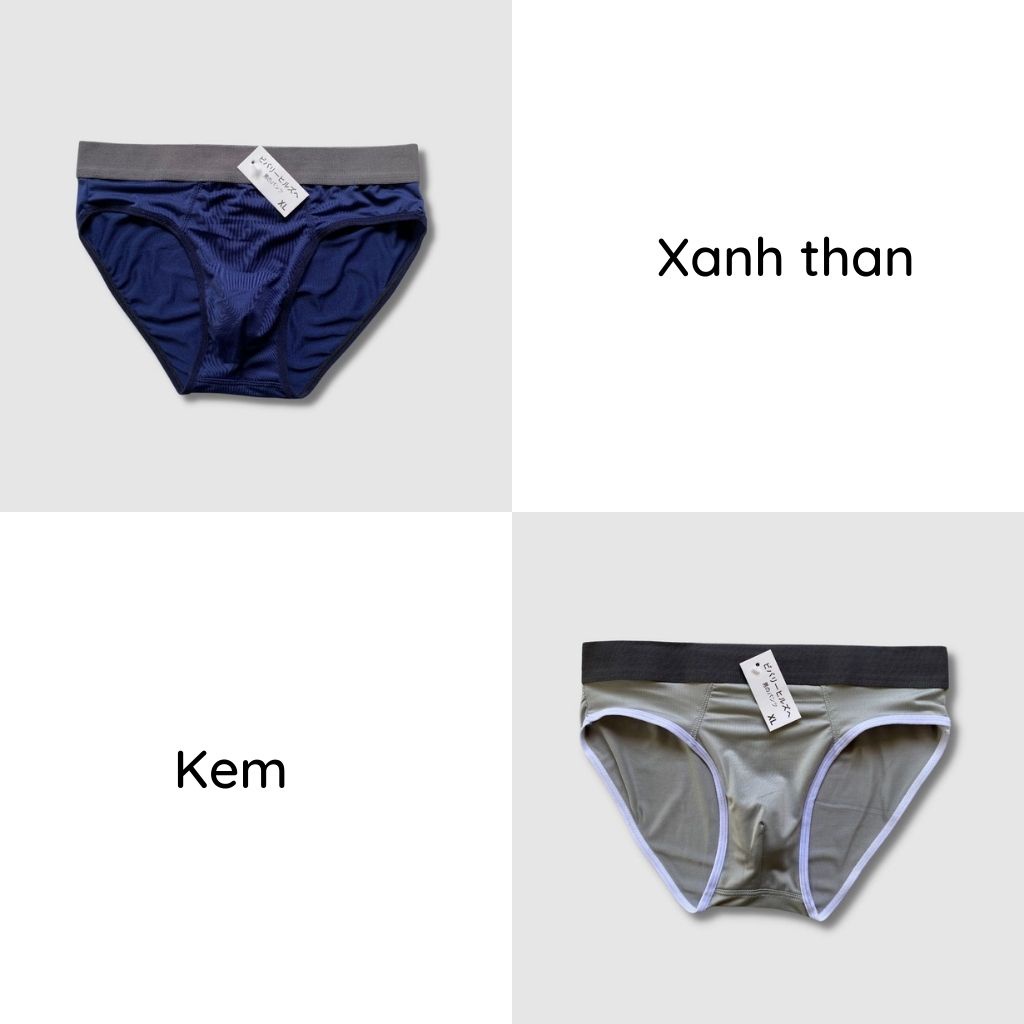 Quần lót nam tam giác thun lạnh cao cấp sịp chéo vải co giãn 4 chiều khử mùi DOLMAN QL04