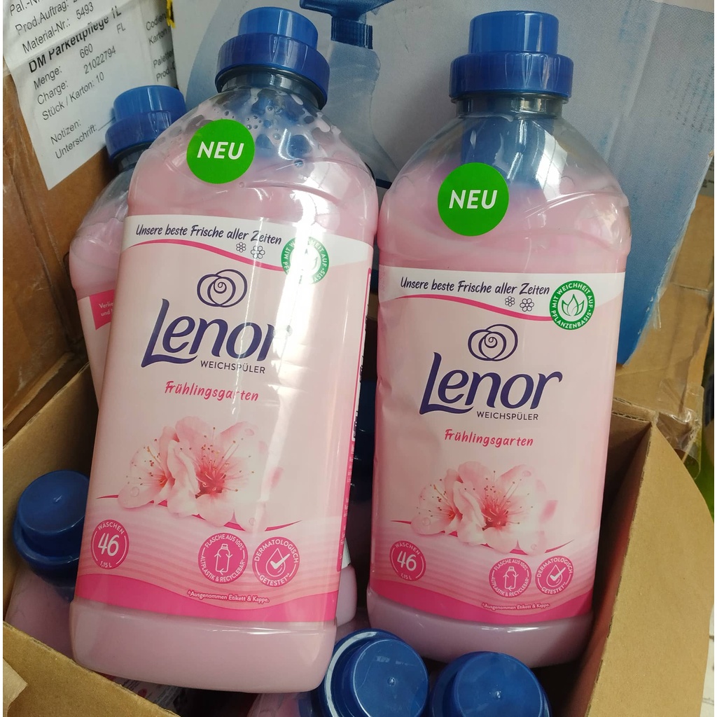Lenor nước xả vải đậm đặc cao cấp thơm lâu tích hợp nước hoa siêu sang số 1 Châu Âu, chai dung tích 1.15L