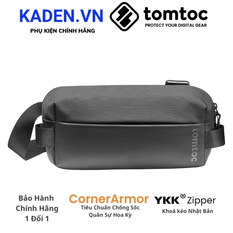 Túi đeo chéo tomtoc (usa) lightweight codura sling bag đen