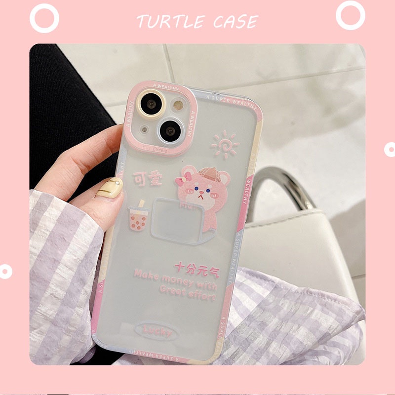 Ốp lưng iphone ốp Điện Thoại Trong Suốt Hình Gấu Hoạt Hình Cho iPhone 14 13 12 11 PROMAX XS XR XSMAX SE2020 6 7 8PLUS