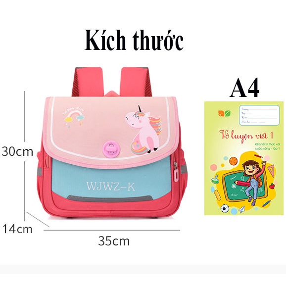 Balo Chống Gù Ngang Kiểu Anh Chống Nước, chống gù Có Phản Quang, Chống Mài Mòn. Cặp ngang cho bé Tiểu Học...