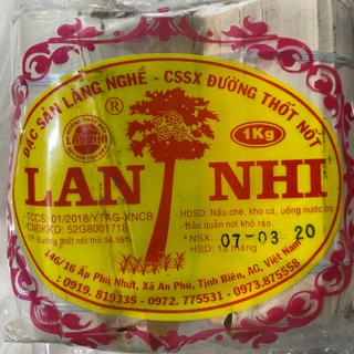Đường thốt nốt Lan Nhi gói lá 1 ký