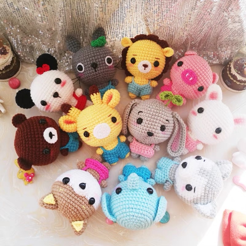 DIY Gói Nguyên Liệu Móc Len Thú Ngộ Nghĩnh- Quà Tặng Handmade Tự Làm Trang Trí Móc Khoá [Có hướng dẫn]