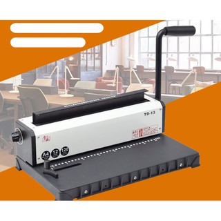 Máy đóng gáy lò xo kẽm sắt vuông 34 lỗ dành cho văn phòng tiệm Photocopy