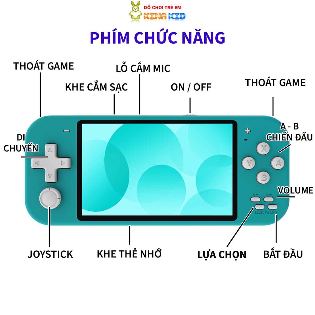 Máy Chơi Game Cầm Tay X20 Mini, Màn Hình HD 4.3 Inch, Tặng Thẻ Nhớ 8G, Cài Sẵn Hơn 4000 Trò Chơi