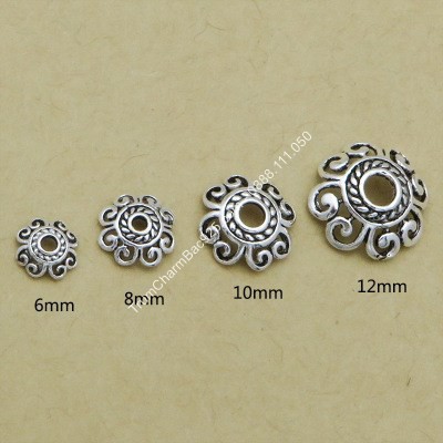 Charm bạc s925 ốp hoa - Kiểu 3 CH028