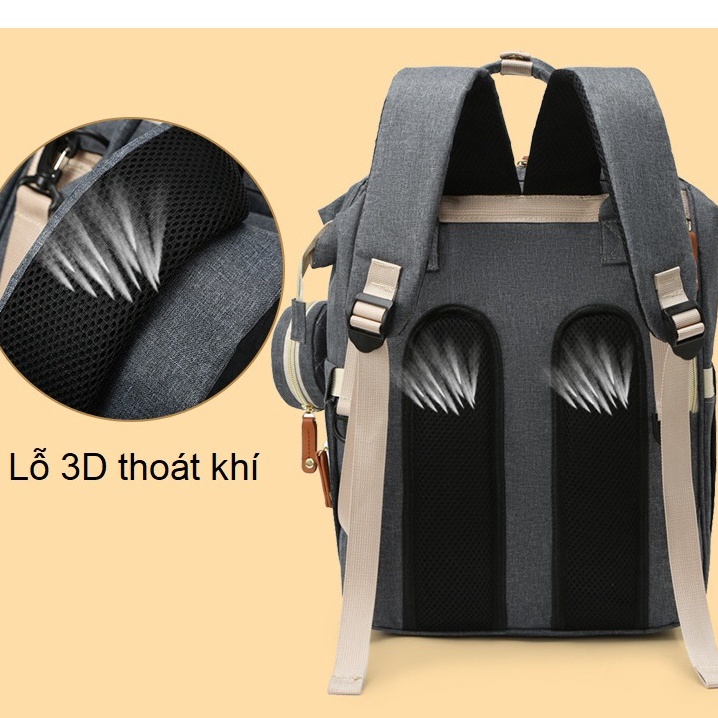 Balo bỉm sữa đa năng,balo bỉm sữa không thấm nước, có ngăn giữ nhiệt ,rộng chứa được nhiều đồ