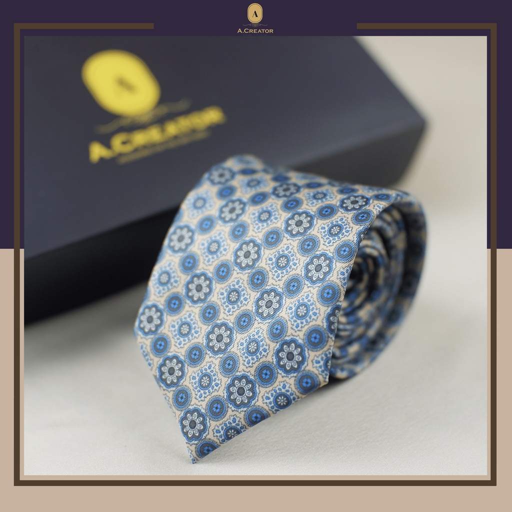 Cà Vạt Geometric Bằng Lụa Phiên Bản 7cm Các Loại