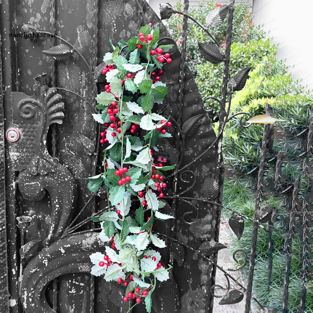 Lá Cây Nhân Tạo Màu Đỏ Trang Trí Giáng Sinh DIY