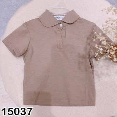 Áo thun trơn có cổ đơn giản dễ phối đồ cho bé 9-32kg - shop Bigbaby