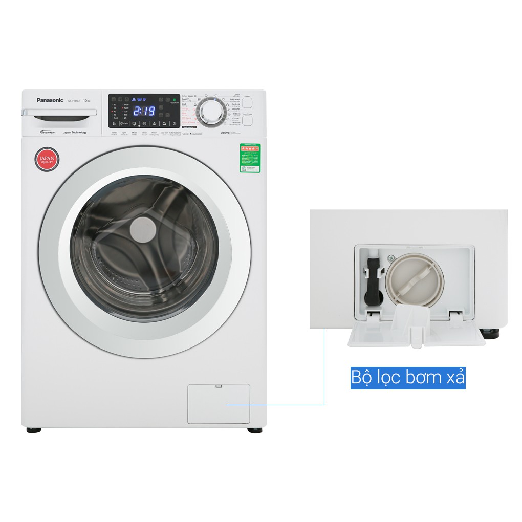 [ VẬN CHUYỂN MIỄN PHÍ KHU VỰC HÀ NỘI ] Máy giặt Panasonic cửa ngang 10 kg NA-V10FG1WVT