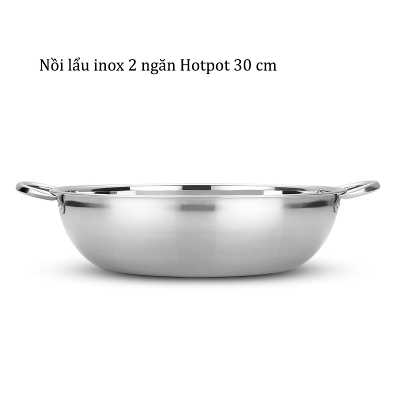 Nồi Lẩu Inox 2 Ngăn 32cm